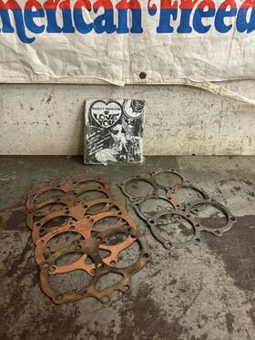 68-0827 Triumph Bsa A65 63-72 650 T120 Tr6 Copper Head Gaskets Parts Lot
