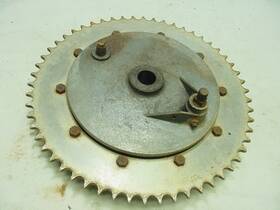 41-6090 Triumph Bsa B44 B25 Tr25w Rear Wheel Hub And Sprocket 56 Tooth 520 Chain Part #