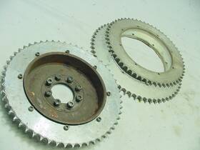 W1498 Triumph Bsa 350 500 650 750 Rear Wheel Brake Drum With 3 Racing Sprockets Pt #