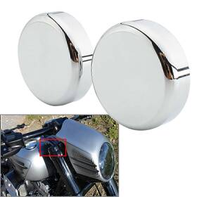 Twoagain 550727734967 Gloss Black Upper Fork Caps For Harley Softail Street Bob 2018-2020 Fxbb Chrome