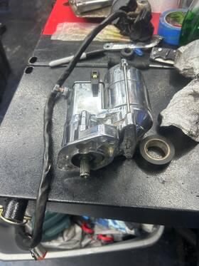 70-222 Ultima Chrome Thunder Fire Heavy Duty 1.4kw Starter Motor Harley