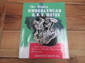 48-0308 V-twin Knucklehead 1940-1947 Repair Manual Fits Harley Davidson 74/80 Flathead