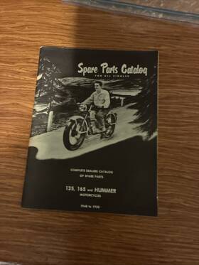 48-0981 V-twin Hummer Spare Parts Catalog For 1948-1955 Fits Harley Davidson All Single