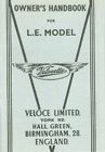 Vel010 Velocette Motorcycle Owners Handbook For Model Antique Reproduction