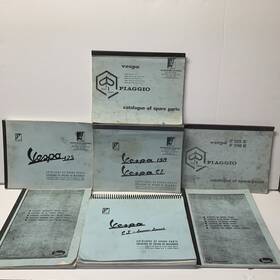 0000633345 Vespa Catalogue Of Spare Parts Multiple Models English And Italian 7 Pack