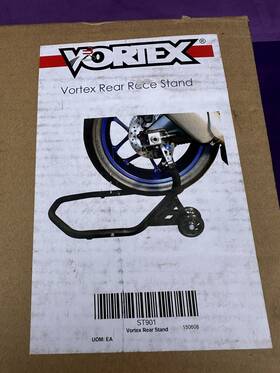 St901 Vortex Rear Stand Dual Bearing Wheels / Black Powder Coat Complete