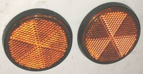 072-1042 Yamaha Stanley Reflectors For 1970-1994 Amber Set Of 2 - Right And Left