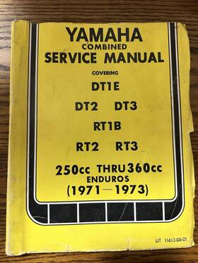 11613-08-01 Yamaha 1971-1973 Enduro Oem Service Shop Repair Manual Dt1 Dt2 Dt3 Rt1 Rt2 Rt3