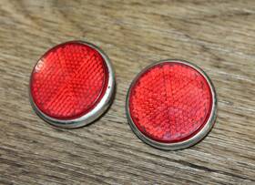 278-85111-00 Yamaha Good Used Pair Of 2 Red Stanley Reflectors At2 125 1972 Vintage 6 1920