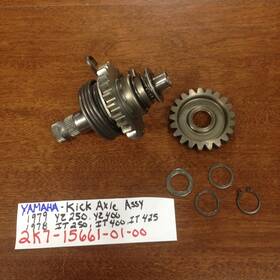 2k7-15661-01-00 Yamaha 1979-1980 Yz-it 250-400 Kick-start Axle Shaft And Idle Gear Assy 2k7-15661
