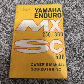 363-28199-10 Yamaha Vintage Nos 1973 Mx250 Mx360 Sc500 Motorcycle Service Owners Manual