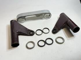 371-23131-61-e4 Yamaha 1975 Xs500 73-74 Tx500 Headlight Bracket Ear Cover Set Burgundy