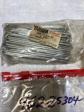 462-25304-00-00 Yamaha Nos New Oem 1975 Yz80 Rear 36 Spokes And Nipples Kit G2