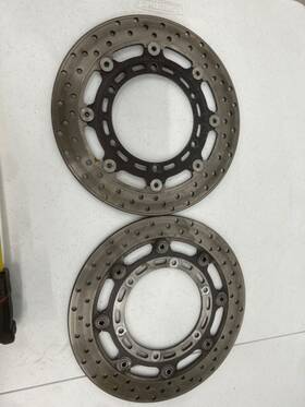5jj-2581t-10-00 Yamaha 00 01 2000 2001 Yzf R1 Front Brake Rotors Discs Right Left Rotor Oem Good