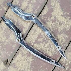 5s7-2164f-10-00 Yamaha 2009 Rear Fender Mount Trim Bracket Struts Chrome Set Vstar 950 Xvs950