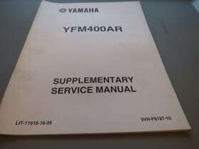 5vh-f8197-10 Yamaha Yfm400ar 2003 Genuine Supplementary Service Manual