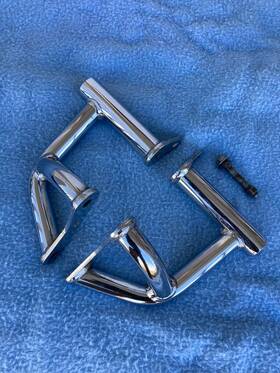 Aba-1fk31-00-00 Yamaha 1987-07 Vmax Vmx 1200 Oem Chrome Engine Crash Guards #aba-1fk31-00-00