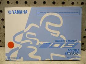 Bs2-28199-11 Yamaha Mt109 Mt09j Mt09jc Owners Manual Oem