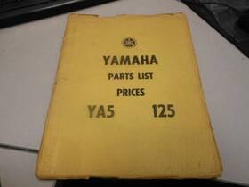 Lit-10011-36 Yamaha Factory Parts List Prices Ya5 125