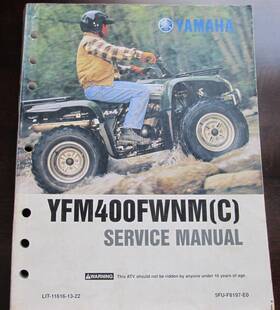 Lit-11616-13-22 Yamaha Yfm400fwnm C 1999 1st Edition Service Manual