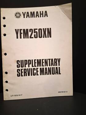 Lit-11616-14-17 Yamaha Yfm250xn 2000 Factory Service Supplement Repair Manual