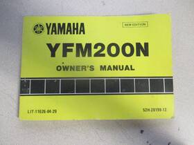 Lit-11626-02-11 Yamaha Owners Manual 1984 Yfm200n Yfm200 N