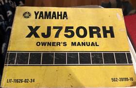 Lit-11626-02-34 Yamaha Factory Owners Manual 1981 Xj750rh