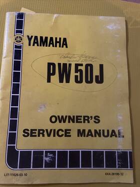Lit-11626-03-10 Yamaha Factory Owners Service Manual 1981 Pw50j 1982 Oem