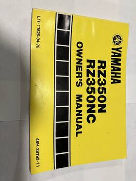 Lit-11626-04-70 Yamaha 1985 Rz350 Rz 350 Kenny Roberts Edition Original Owners Manual Book