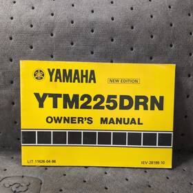 Lit-11626-04-86 Yamaha Oem Owners Manual 1985 Ytm225drn