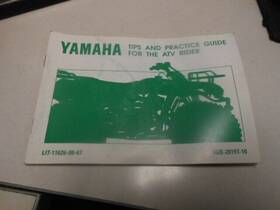 Lit-11626-08-67 Yamaha Factory Tips And Practice Guide For The Atv Rider Manual