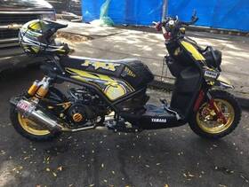 P241688 Yamaha 2013 Zuma 125cc Custom Malossi Decals Carbon Fiber Strech Ncy Polini Mos