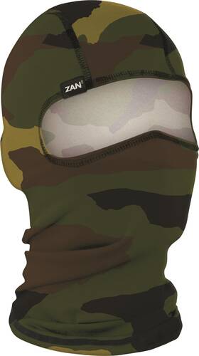 Wbp118 Zan Headgear Polyester Balaclava One Size Fits Most Woodland Camo