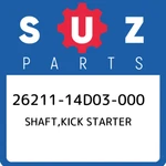 26211-14D03-000 Suzuki Shaft,kick Starter 2621114D03000, New Genuine Oem Part. Fixed Price $77.18.