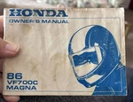 Honda 86 VF700C Magna Owners Manual 00X31-MK3-6100 Japan EM43. Fixed Price $23.99.