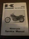 1996 Kawasaki EN500 Vulcan Ltd Oem Motorcycle Service Manual 99924-1194-01. Fixed Price $15.00.