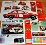 1969 Alfa Romeo Gta Specs Info Original Poster Brochure Giulia Touring Racing. Fixed Price $17.99.