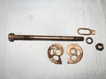Honda XL600R Oem Rear Axle Axel With Chain Adjusters 42301-MG2-000. Fixed Price $19.99.