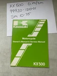 Kawasaki KX500 Owners/service Manual 99920-1210-01 SM10-75. Fixed Price $19.99.