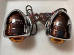 Harley-davidson Guide DH-49 Bullet Lights Knucklehead Panhead Cone Amber Lenses. Fixed Price $89.95.
