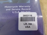 Oem Triumph Street Triple Owners Handbook T3853116 From Vin 560477 (H9-1). Fixed Price $45.00.