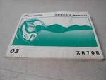 Honda Factory Owner's Manual 2003 XR70R 00X31-GCF-6602. Fixed Price $24.97.