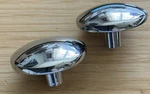 Eagle Iron Chrome Large Footrest End Caps 50889-89T. Fixed Price $38.00.