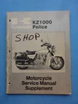 Kawasaki KZ1000 Police Bike Owners Service Catalog Manual Supplement. Fixed Price $55.00.