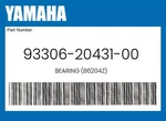 Yamaha Genuine Bearing (B6204Z) 93306-20431-00. Fixed Price $41.62.