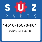 14310-16G70-H01 Suzuki Body,muffler,r 1431016G70H01, New Genuine Oem Part. Fixed Price $1187.78.