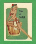 Vintage Original 1948 Souvenir "shot Of Scotch" Glamour Girl Pinup Decal Art. Fixed Price $34.99.