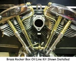 Cylinder Brass Rocker Box Oil Line Kit For 66-84 Harley Shovelhead 83192. Fixed Price $99.95.