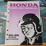 1985 1986 Honda CH250 Elite Service Manual In Excellent Condition. Fixed Price $29.95.