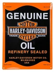 Harley-davidson Embossed Tin Sign, Genuine Oil Can Bar & Shield, 12 X 15.75 Inch. Fixed Price $29.75.